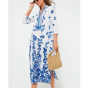 RO’S GARDEN Exclusive Blue Leaf Clorinda Kaftan
